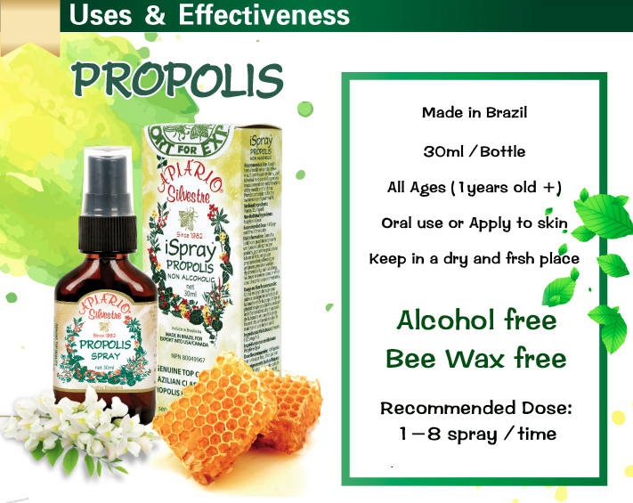 野花噴噴·4瓶超值套裝·巴西野花牌綠蜂膠噴劑·30ml*4