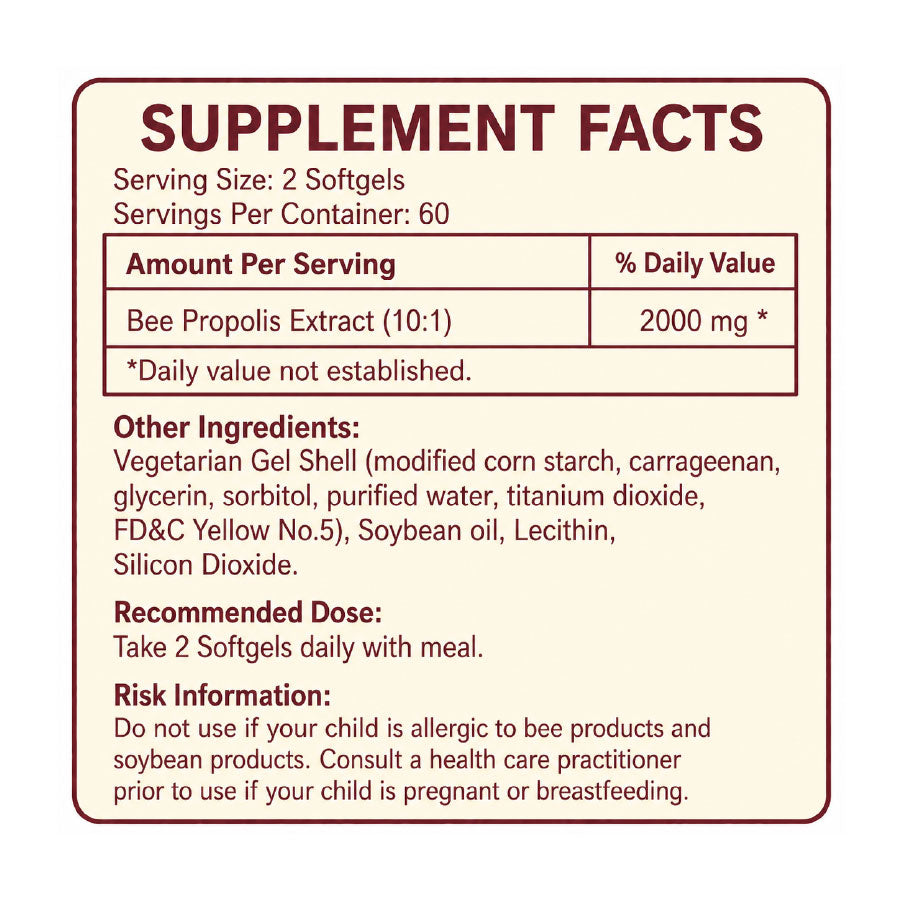 Wild Apiary Brazilian Green Propolis King Capsule | 10:1 Concentrated Formula| Daily Wellness Support